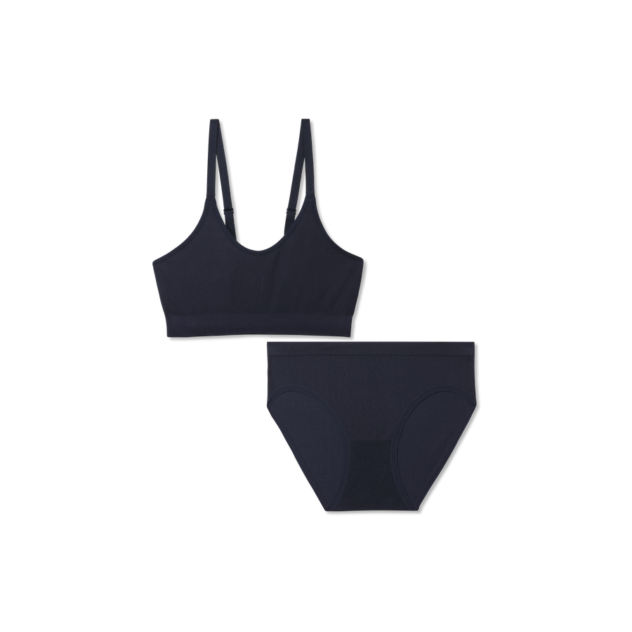 Women's Seamless Scoop Bralette + Brief Pack - Classic Ready
