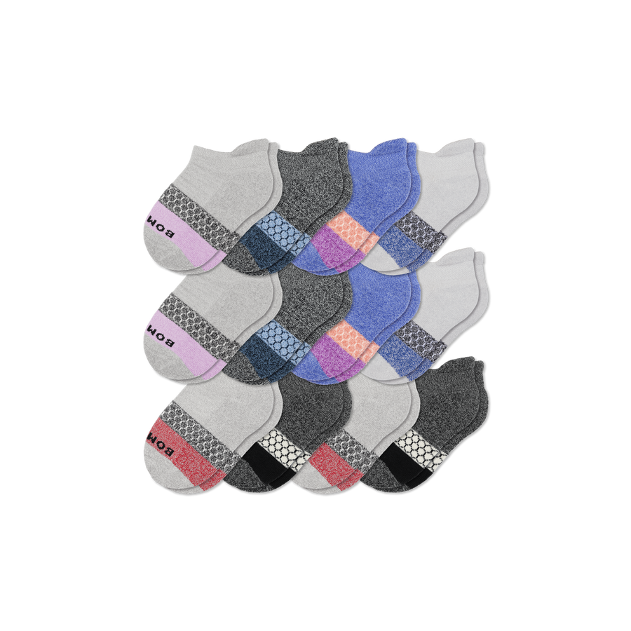 Junior Tri-Block Ankle Sock 12-Pack - Daily Step
