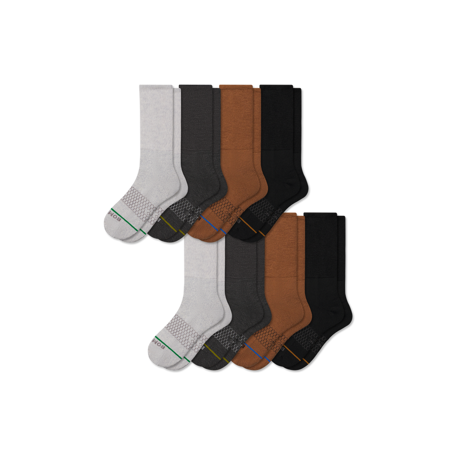 Women's Merino Blend Ultra-Stretch Calf Sock 8-Pack - Soft Step