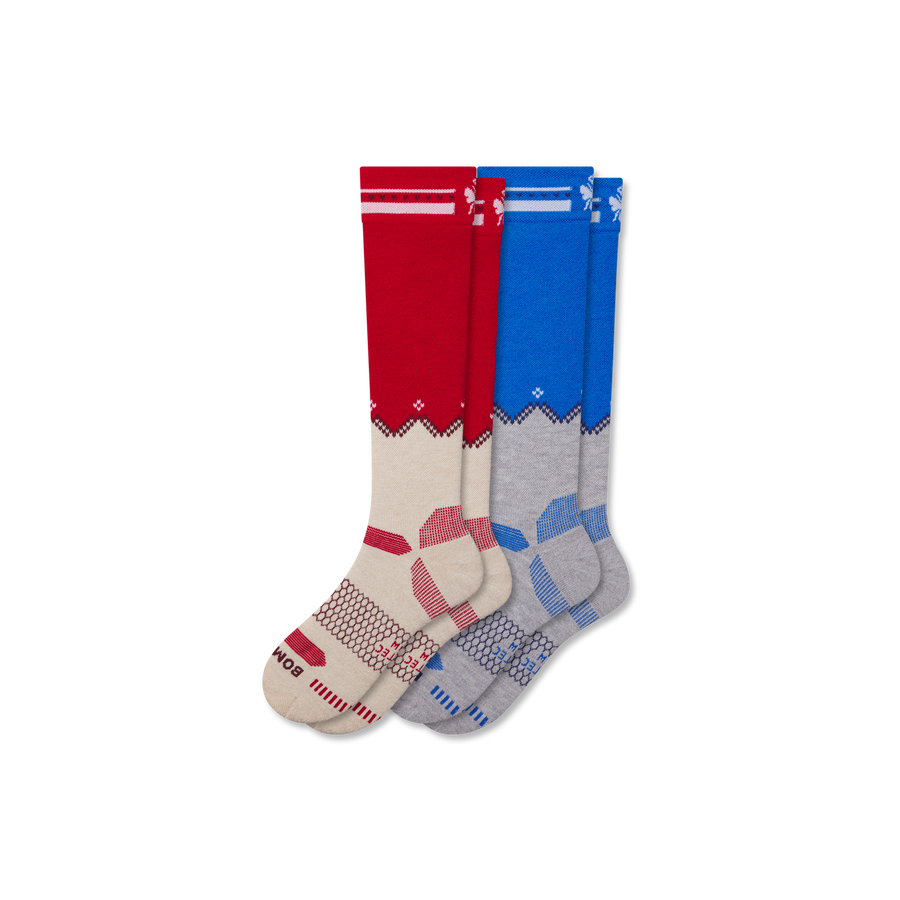 Men's Full-Cushion Merino Wool Blend Ski & Sock 2-Pack - Ready Pick