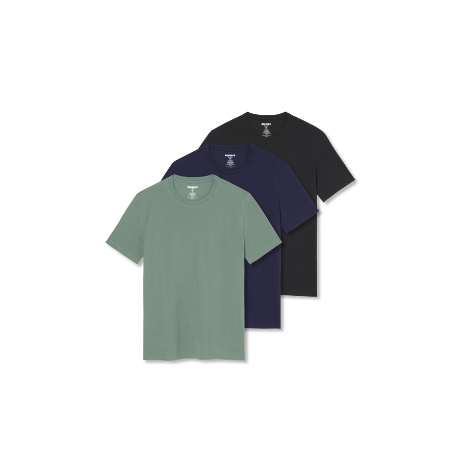 Men's Pima Cotton Crew Neck T-Shirt 3-Pack - Premium Pick