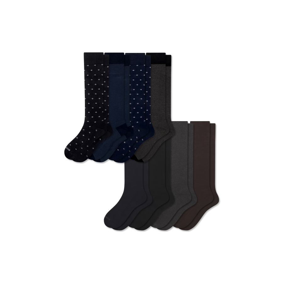 Men's Dress Over the Calf Sock 8-Pack - Essential Ready