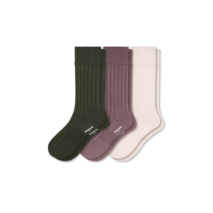 Men's Merino Blend Rib Calf Sock 3-Pack - Fresh Choice