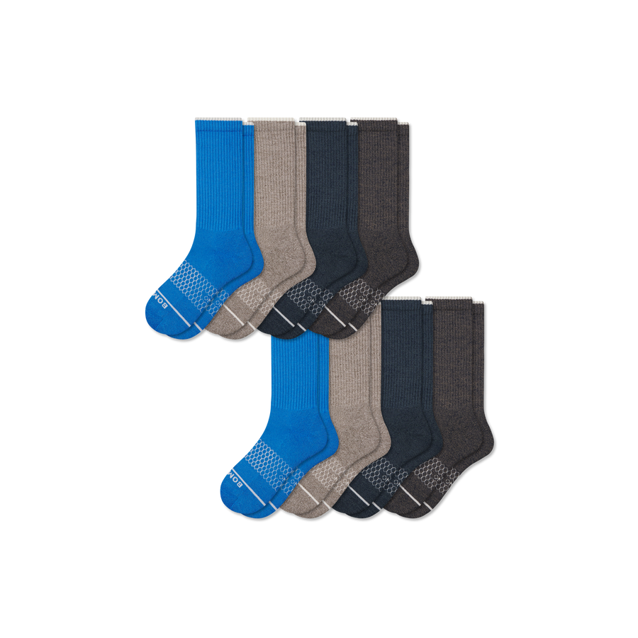 Men's Merino Wool Blend Calf Sock 8-Pack - Daily Pick