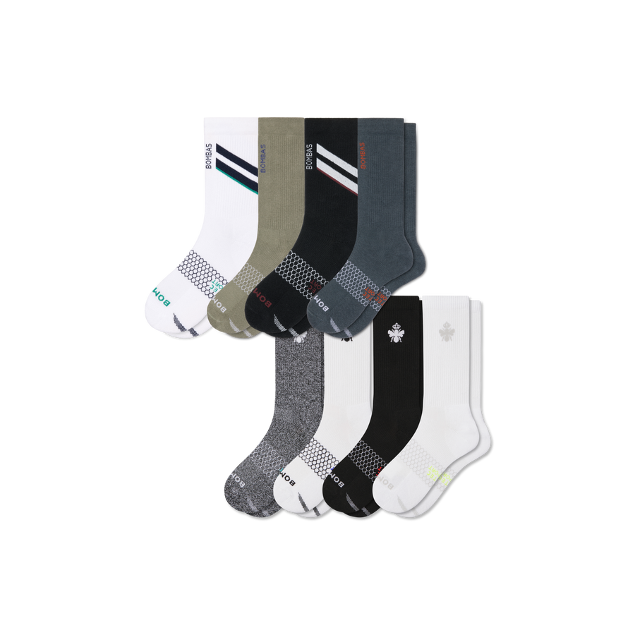 Men's All Sport Calf Sock 8-Pack - Simple Style
