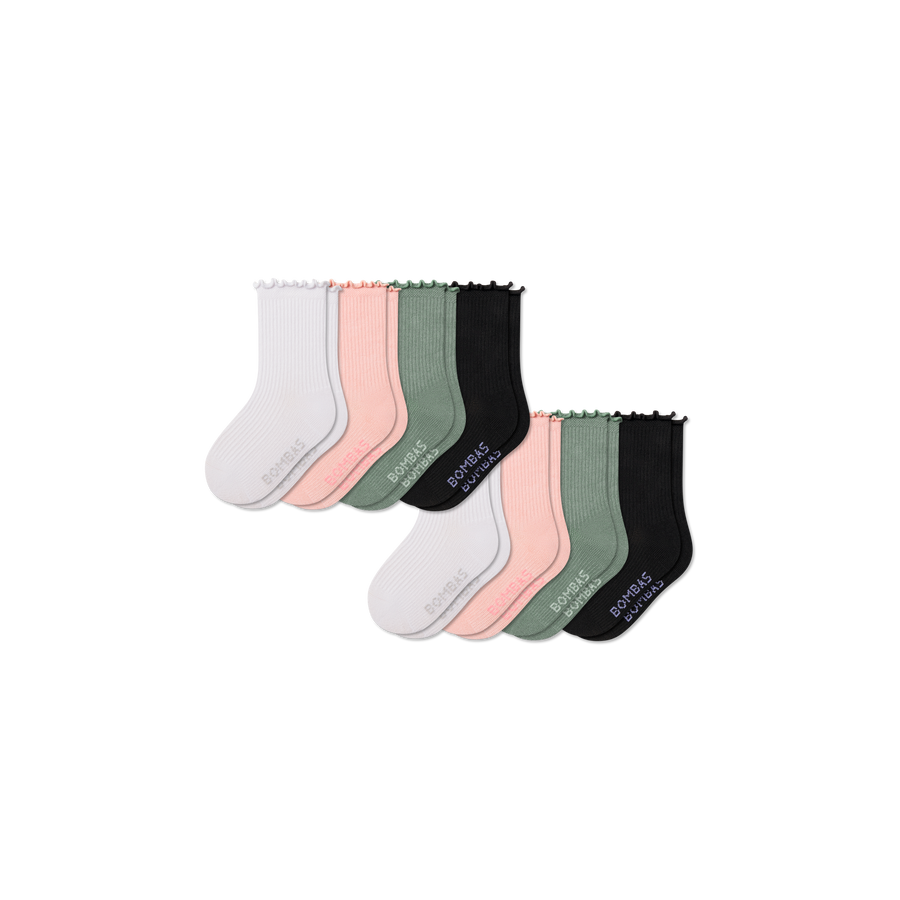 Junior Ruffle Rib Calf Sock 8-Pack - Essential Ready