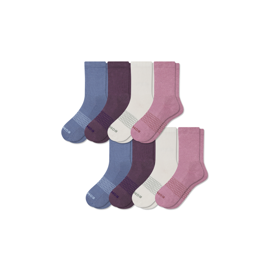 Women's Solids Half Calf Sock 8-Pack - Simple Style