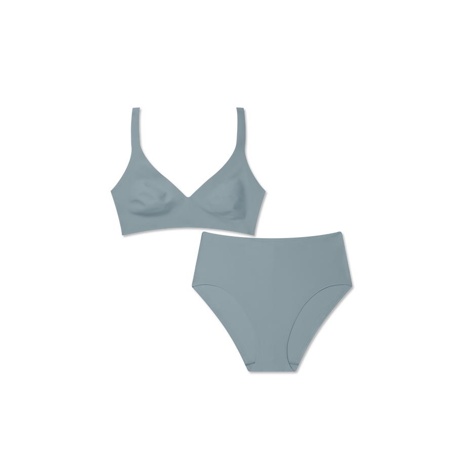 Women’s No Show Plunge Bralette + Hipster Pack - Simple Style