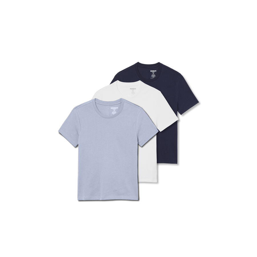 Women's Pima Cotton Slim Crew Neck T-Shirt 3-Pack - Classic Ready