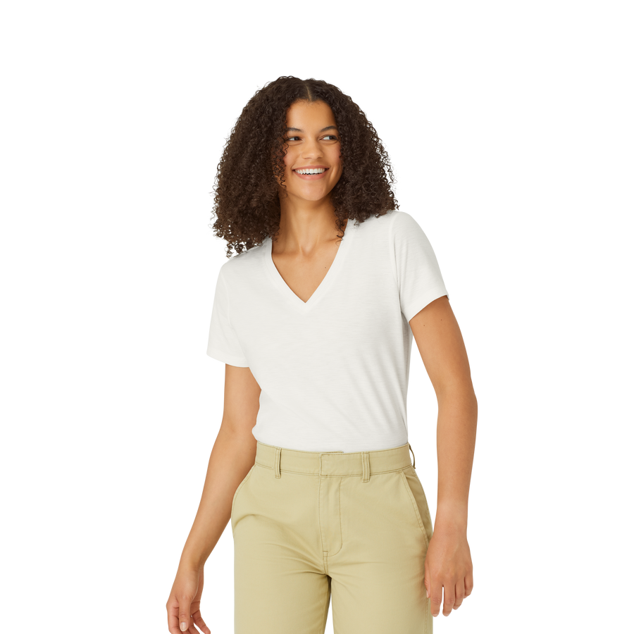 Women's Air Slub V-Neck T-Shirt - Soft Support