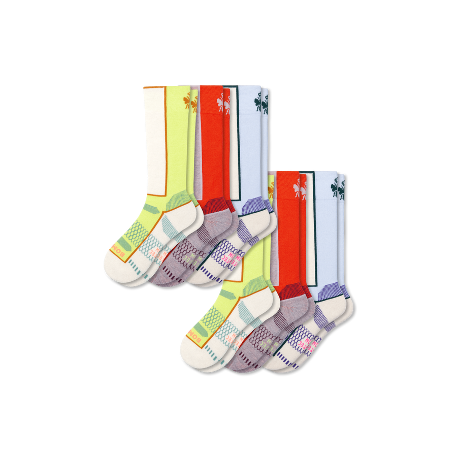 Youth Mid-Cushion Merino Wool Blend Ski & Sock 6-Pack - Fresh Choice