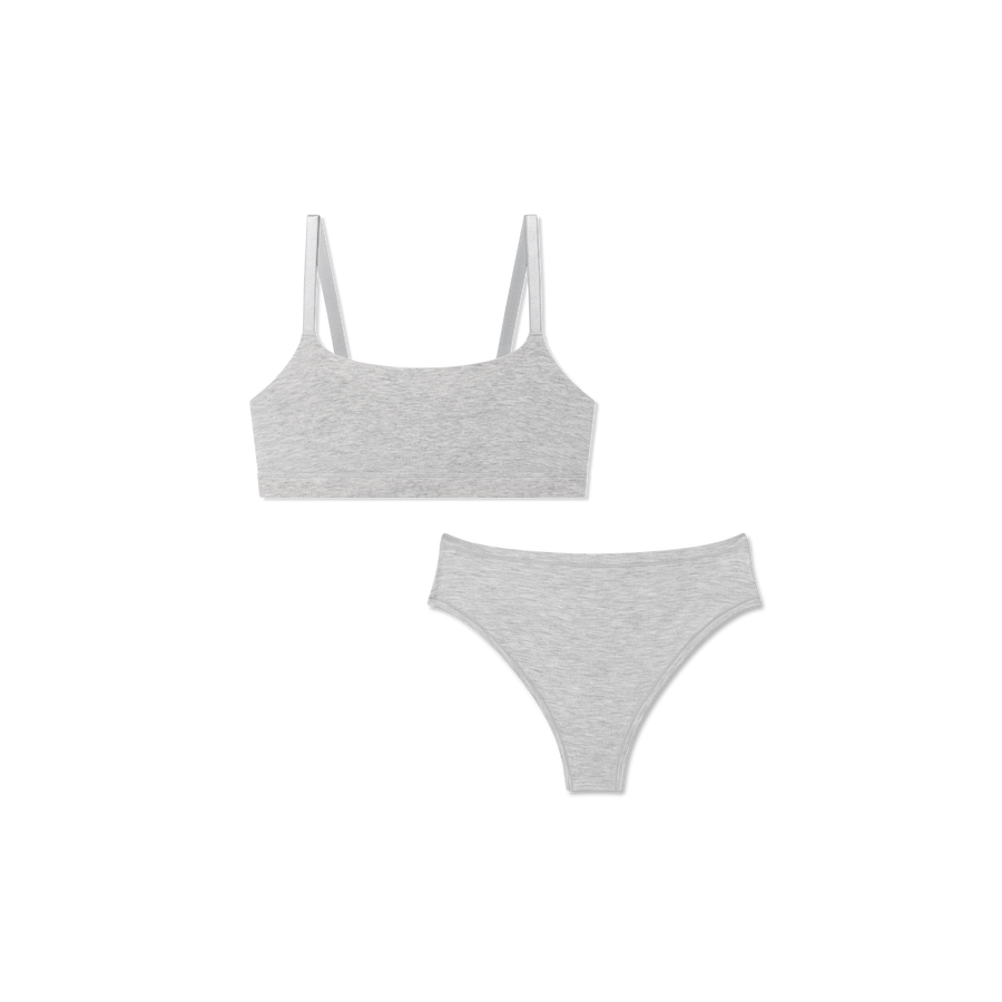 Women’s Super Soft Scoop Bralette + Thong Pack - Light Support