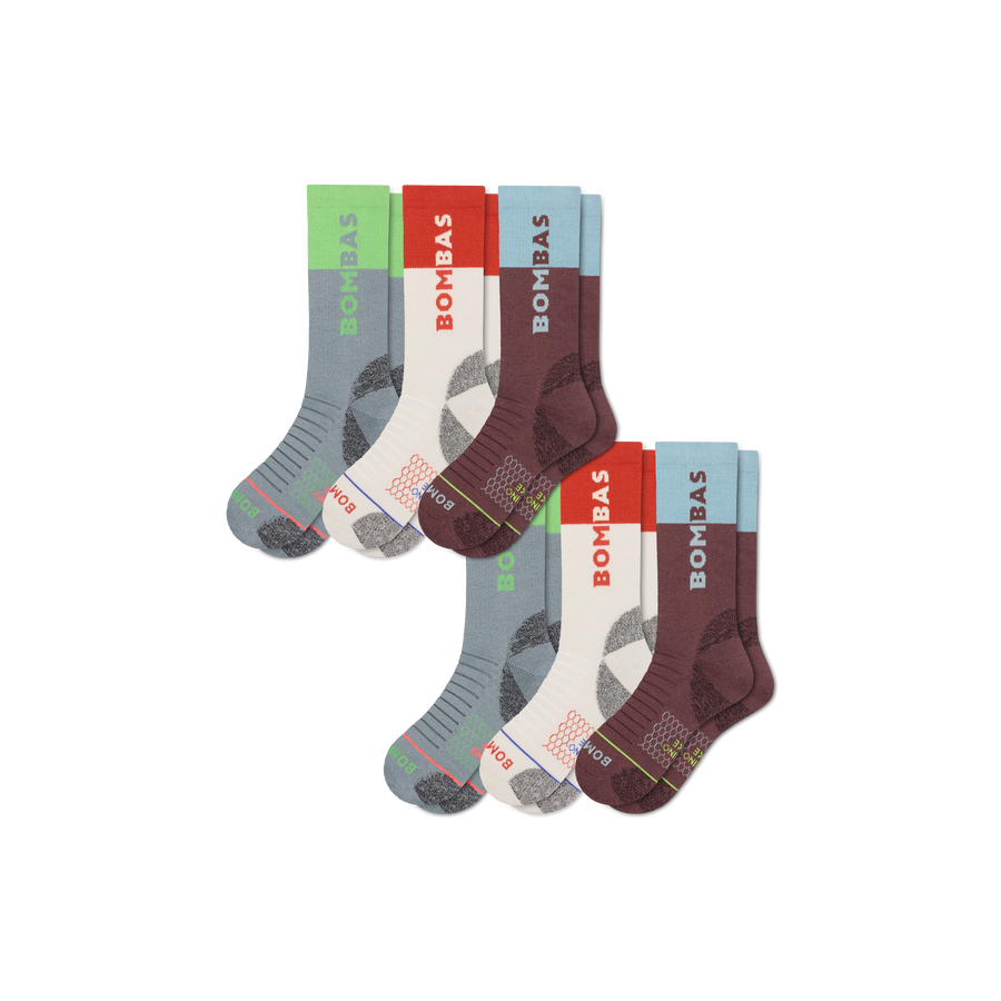 Men's Merino Wool Blend Hiking Calf Sock 6-Pack - Daily Pick