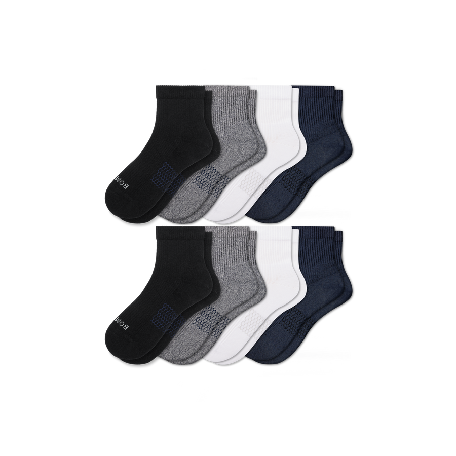Men's Modern Rib Quarter Sock 8-Pack - Daily Cushion